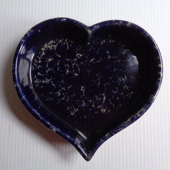Bennington Pottery Other - VALENTINES DAY Vintage Blue Heart-Shaped Pie Baking Dish Bennington Pottery